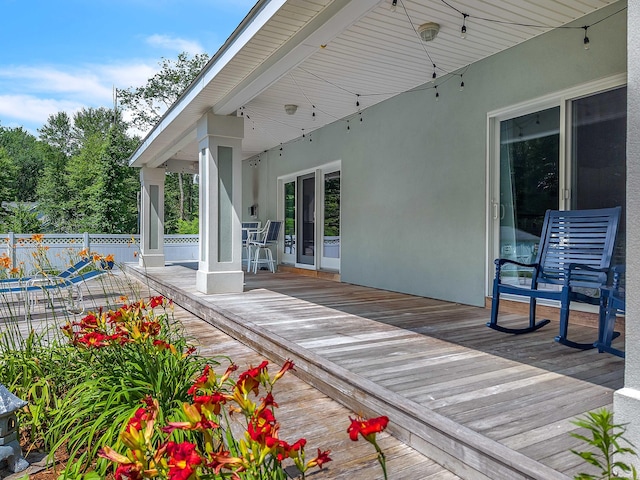 155 W Rd, East Haddam, CT 06420 - view of wooden terrace