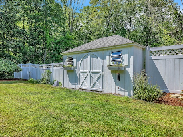155 W Rd, East Haddam, CT 06420 - view of shed featuring a fenced backyard
