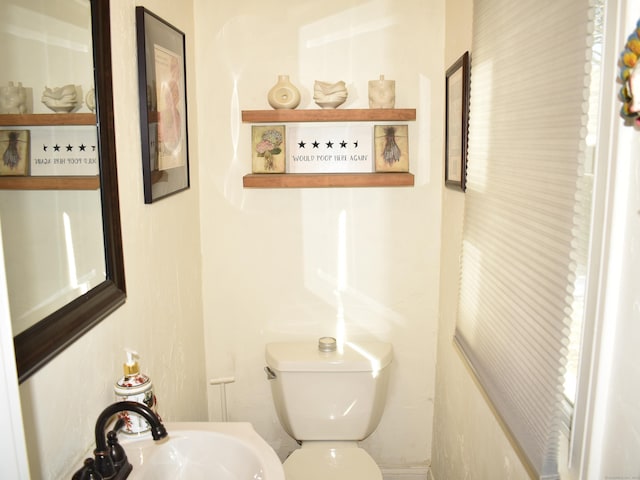 bathroom featuring sink and toilet