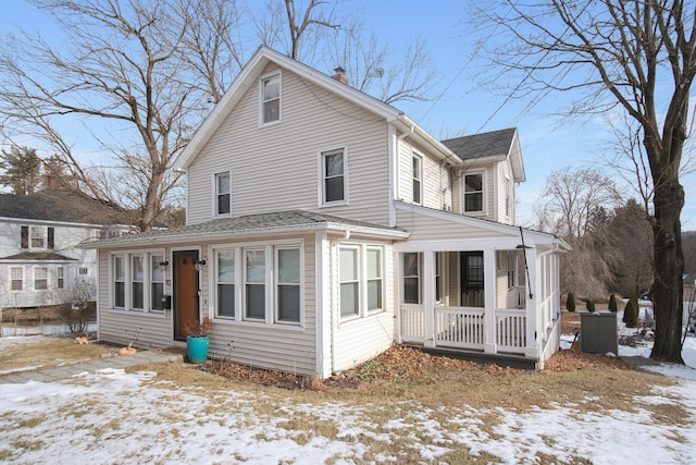 view of front of property with a porch