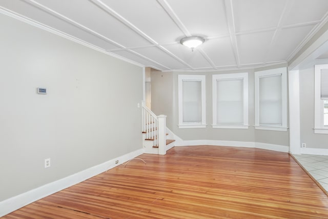 unfurnished room featuring wood-type flooring