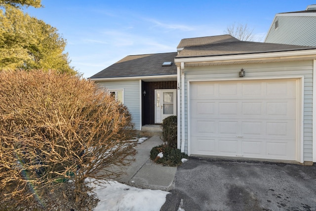 view of front facade with a garage