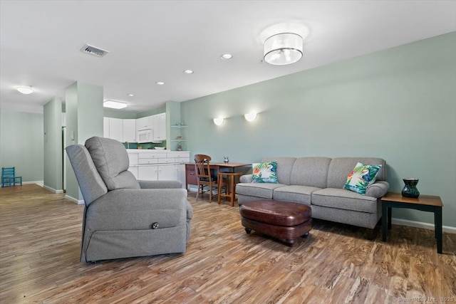 living room featuring hardwood / wood-style flooring