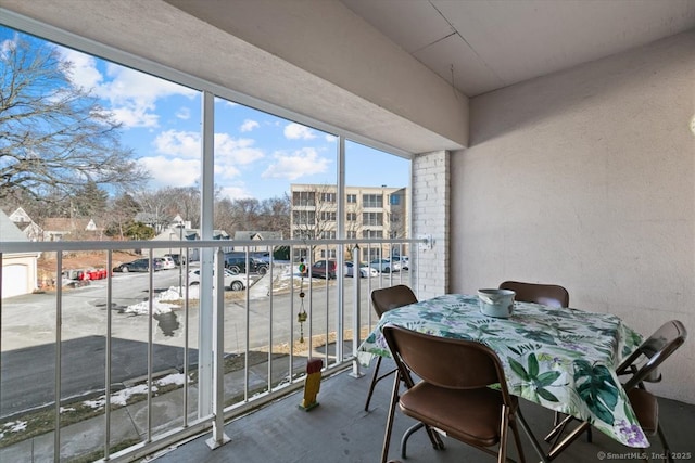 view of sunroom