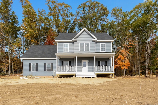 view of front of home with covered porch