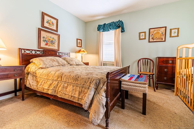 view of carpeted bedroom