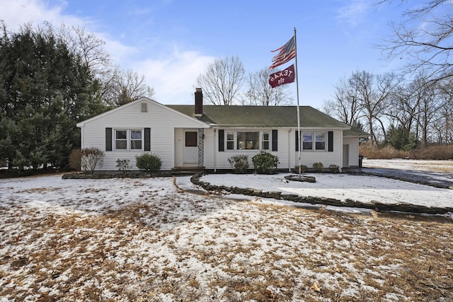 view of single story home