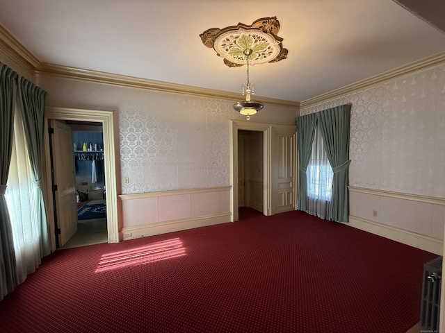 55 Walnut St, Winchester, CT 06098 - spare room with crown molding and carpet flooring