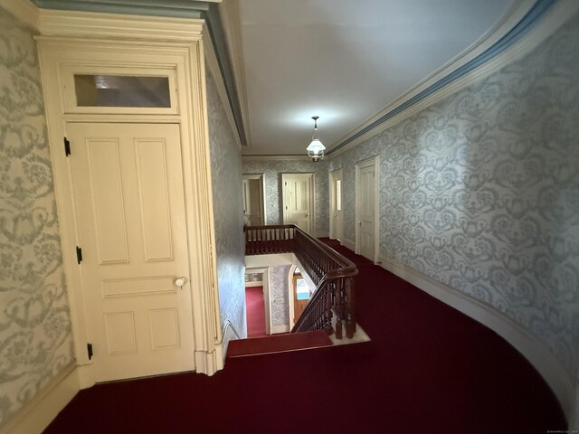 55 Walnut St, Winchester, CT 06098 - corridor with crown molding