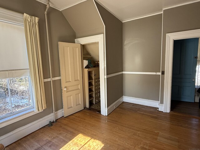 55 Walnut St, Winchester, CT 06098 - unfurnished bedroom with ornamental molding and hardwood / wood-style floors
