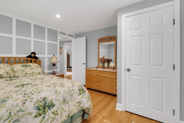 bedroom featuring wood-type flooring