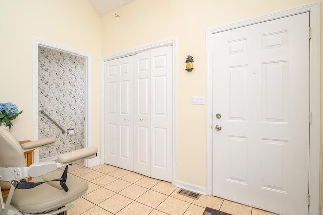 view of tiled foyer