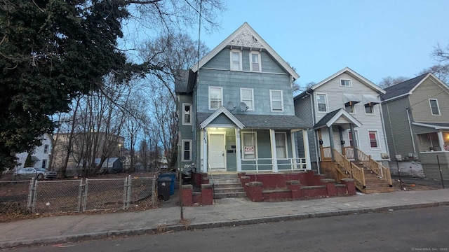 view of front of property with a porch