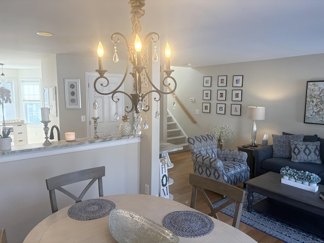 dining room featuring hardwood / wood-style flooring