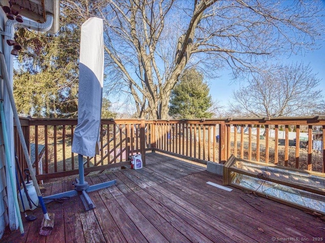 view of wooden deck