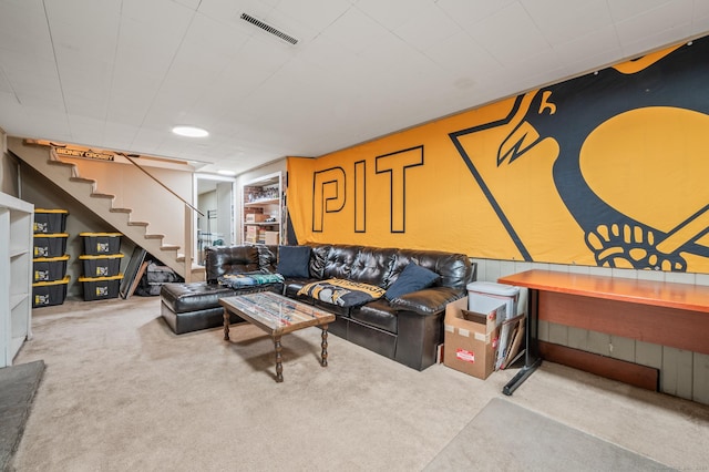 view of carpeted living room