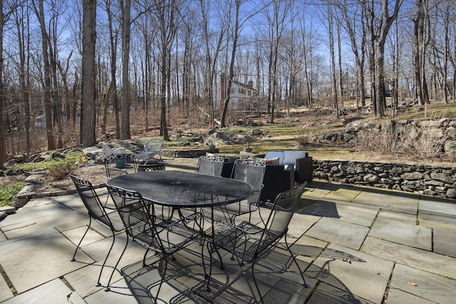 view of patio with outdoor dining space