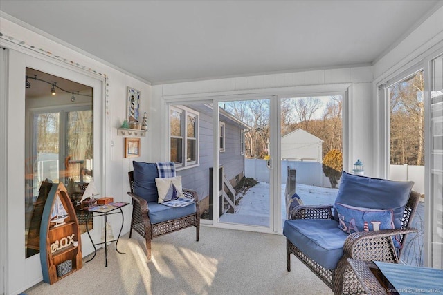 view of sunroom / solarium