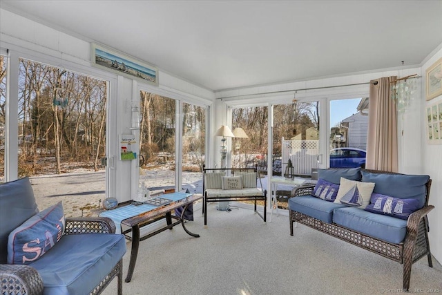 view of sunroom / solarium