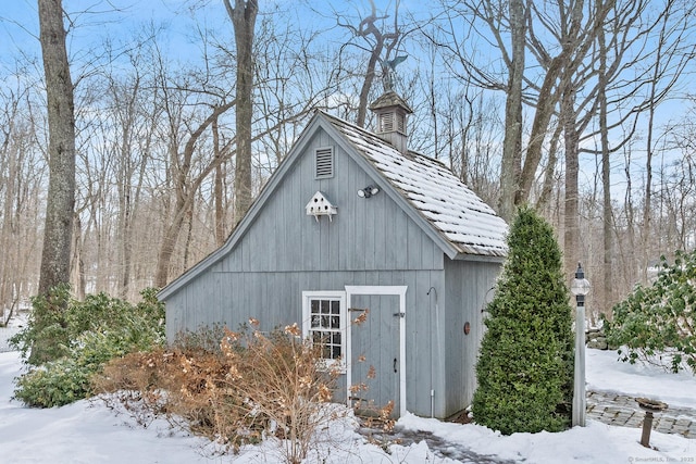 exterior space with an outdoor structure