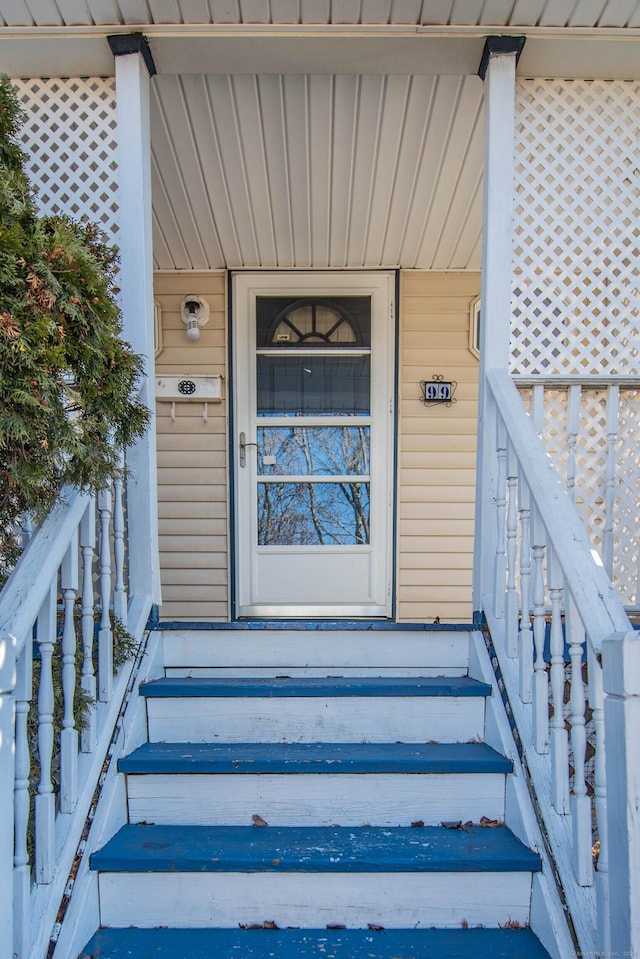 view of doorway to property