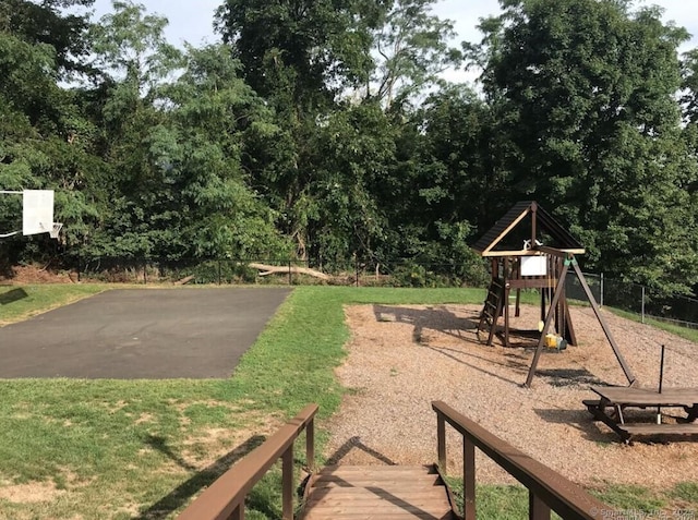 view of jungle gym