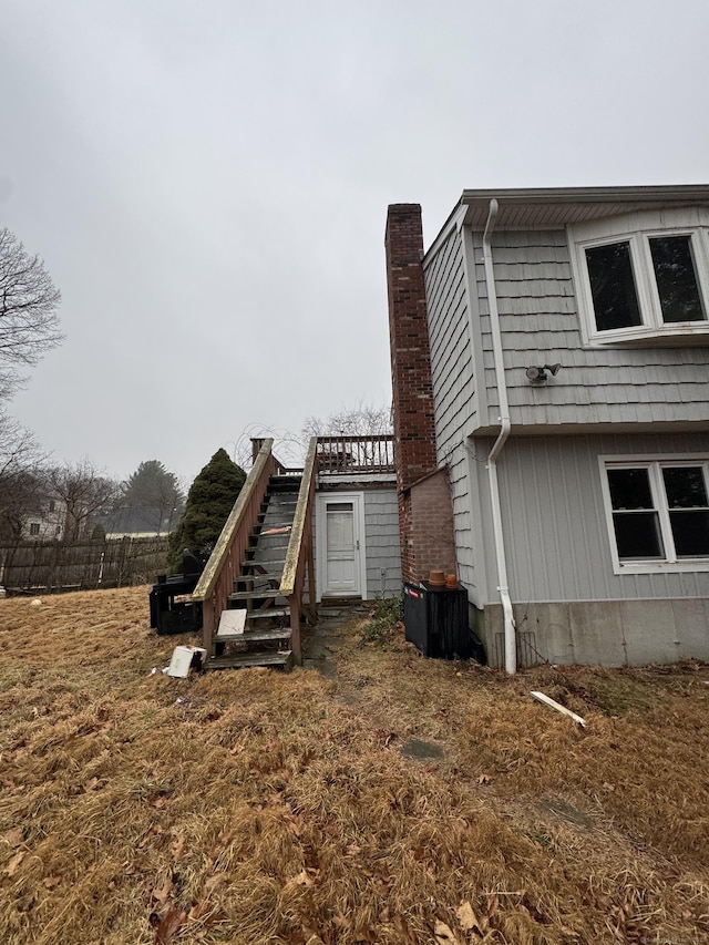 view of property exterior with cooling unit