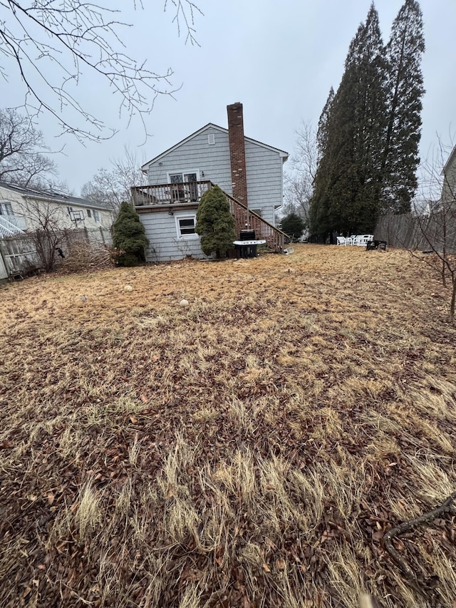 exterior space featuring a deck