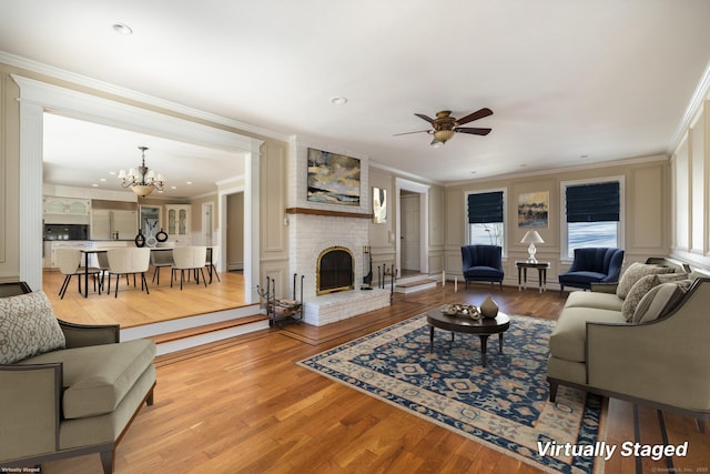 16 Saddle Ridge Rd, New Milford, CT 06776 - living area with ornamental molding and wood finished floors