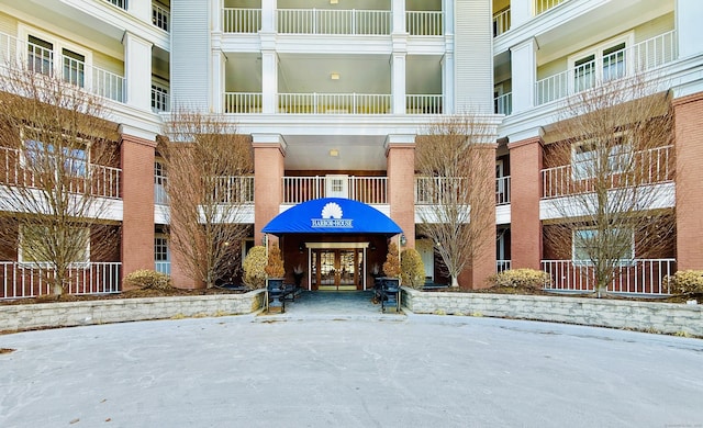 view of exterior entry with french doors