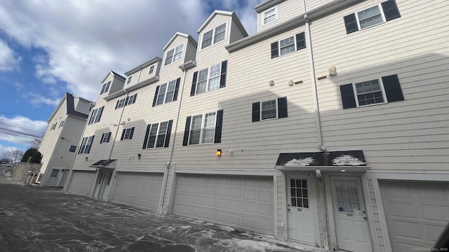 view of property with a garage