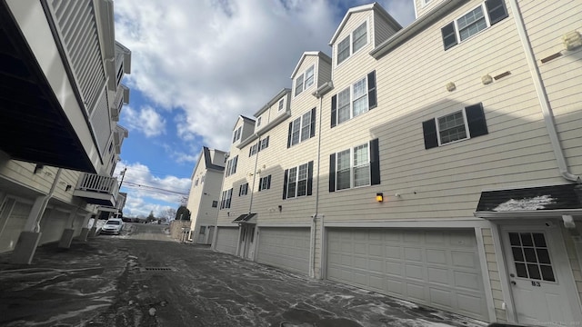 view of property featuring a garage