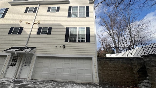 view of home's exterior featuring a garage