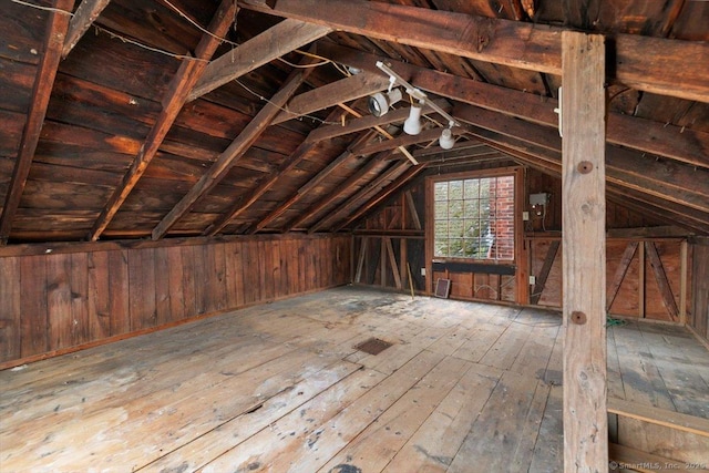 view of attic