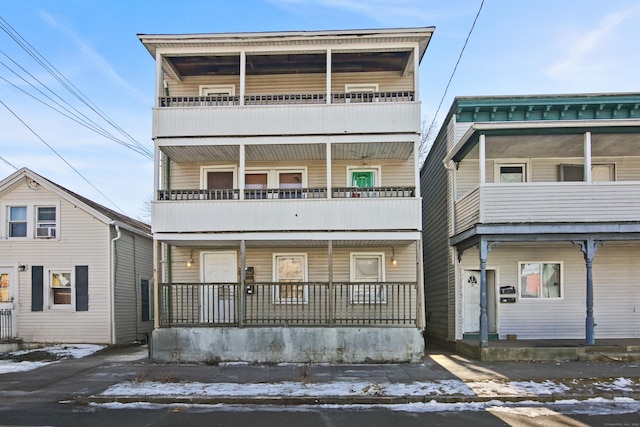 view of front of property featuring cooling unit