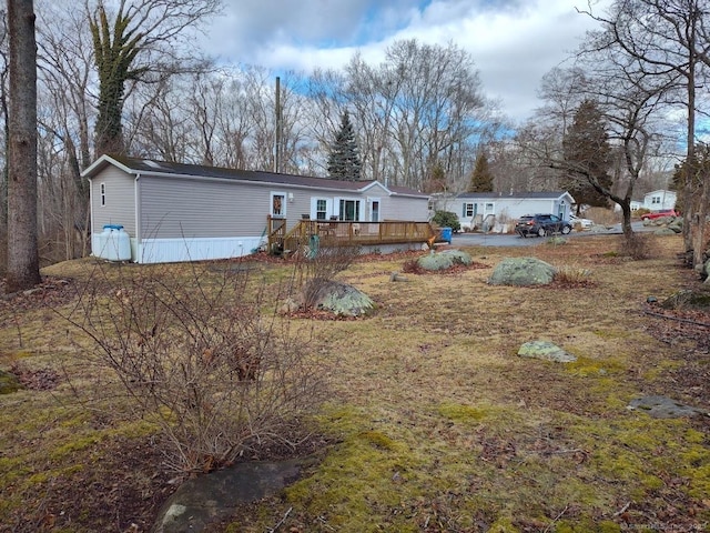 view of front of home featuring a deck