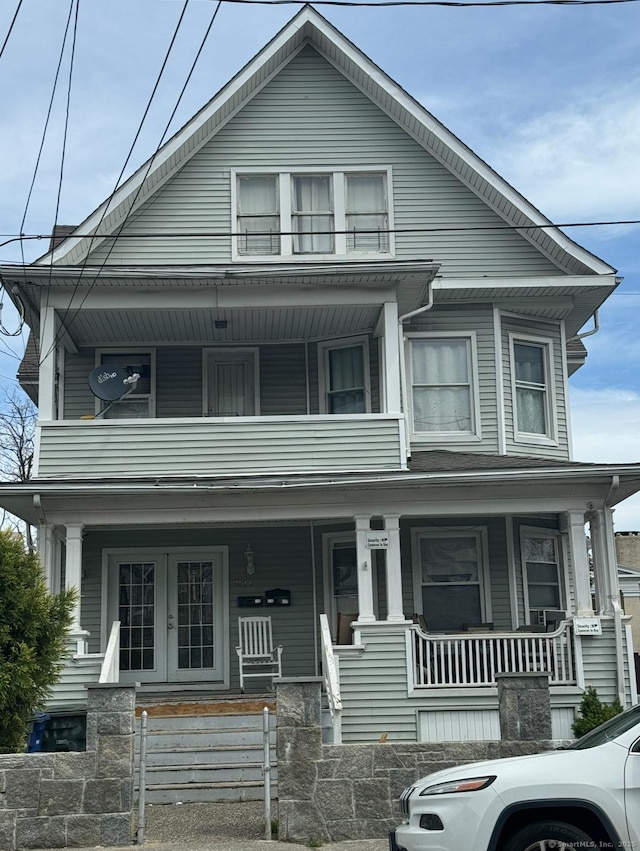 view of front of property with covered porch