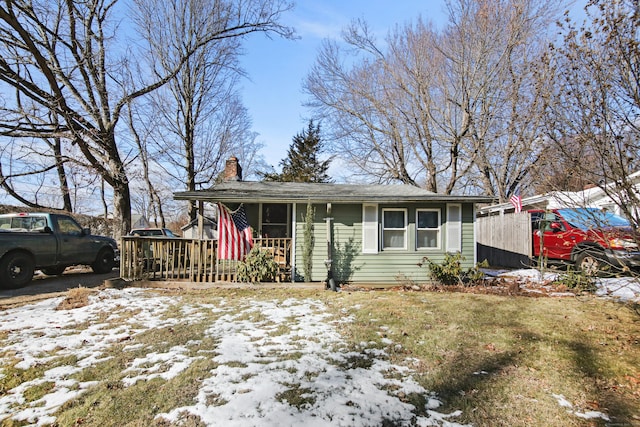 view of front of home featuring covered porch