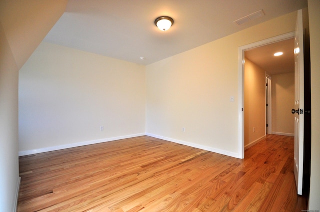 empty room featuring light hardwood / wood-style floors