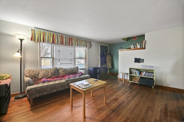 living room featuring hardwood / wood-style flooring