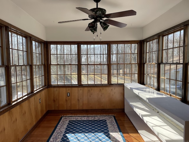 unfurnished sunroom featuring plenty of natural light