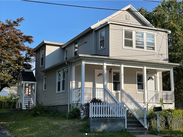 view of front of home featuring a porch