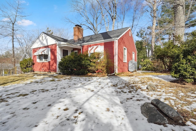 view of snowy exterior