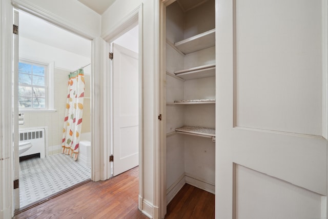 closet with radiator