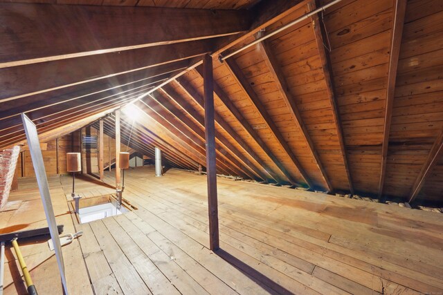 view of attic