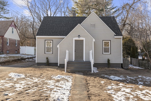 view of bungalow