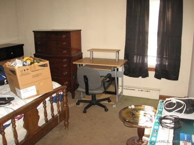 38 New Haven Rd, Seymour, CT 06483 - office featuring carpet floors and a baseboard radiator