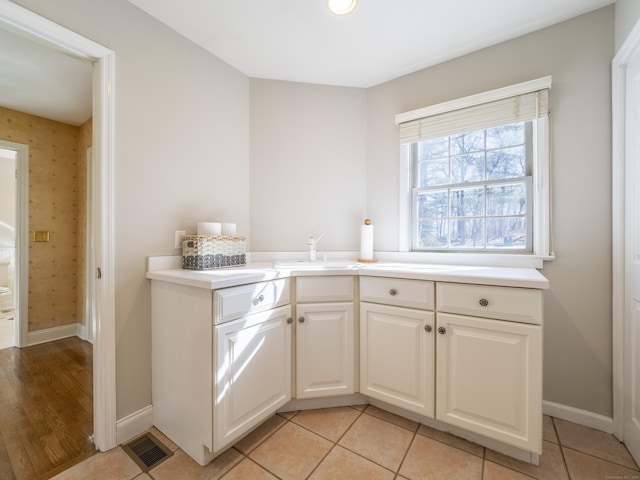 interior space featuring sink