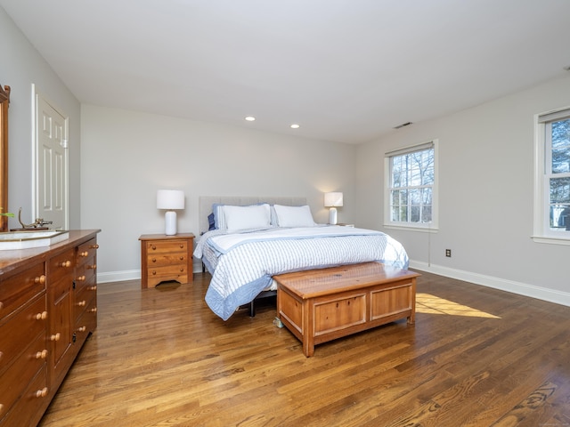 bedroom featuring hardwood / wood-style floors