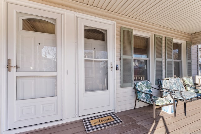 view of doorway to property